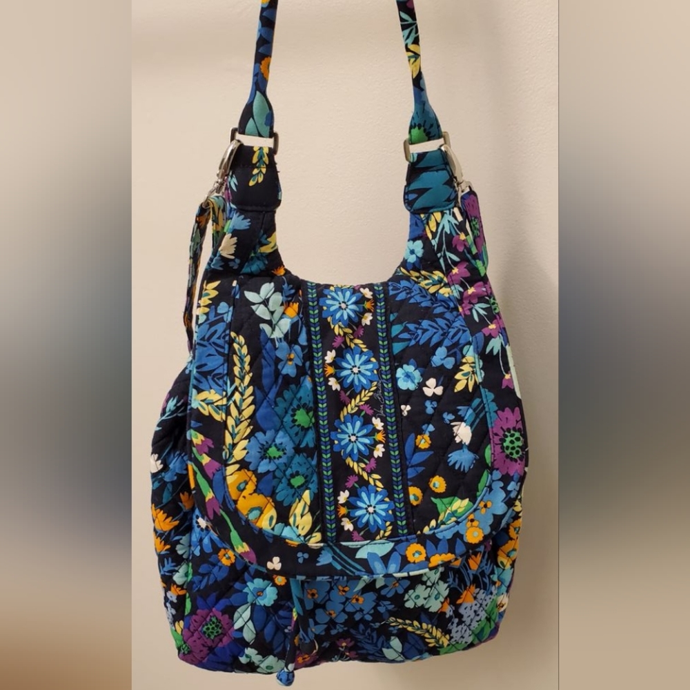 Vera Bradley backpack tote midnight blues EUC